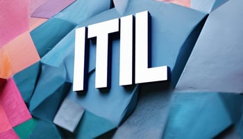 "ITIL" is shown on top of colorful stone background