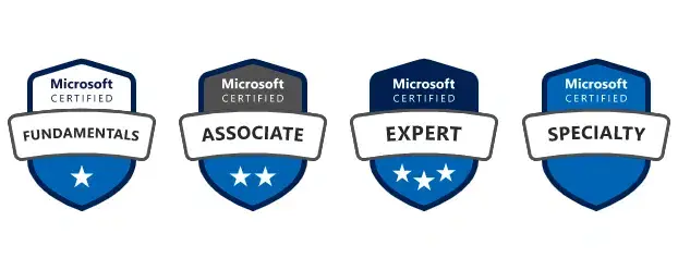 What are the levels of Azure certifications?